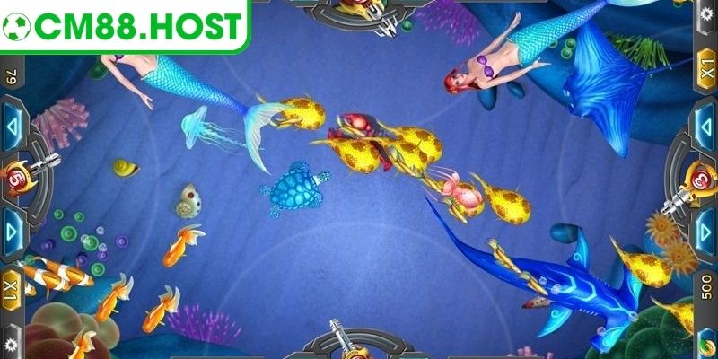 Bắn Cá Tiểu Tiên Cá CM88 – Trải Nghiệm Đại Dương Kỳ Ảo 3 Kết hợp dùng nhiều súng để hạ nhanh mục tiêu