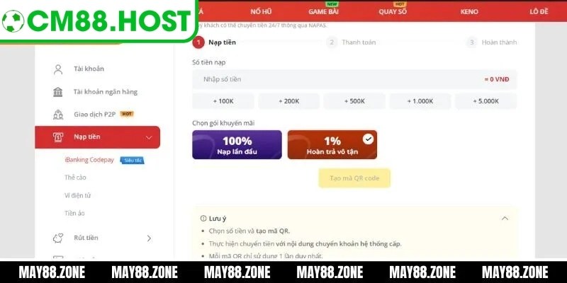 Nạp Tiền CM88 Đơn Giản Nhanh Chóng Cho Mọi Giao Dịch 2 Thực hiện giao dịch an toàn tại cây ATM